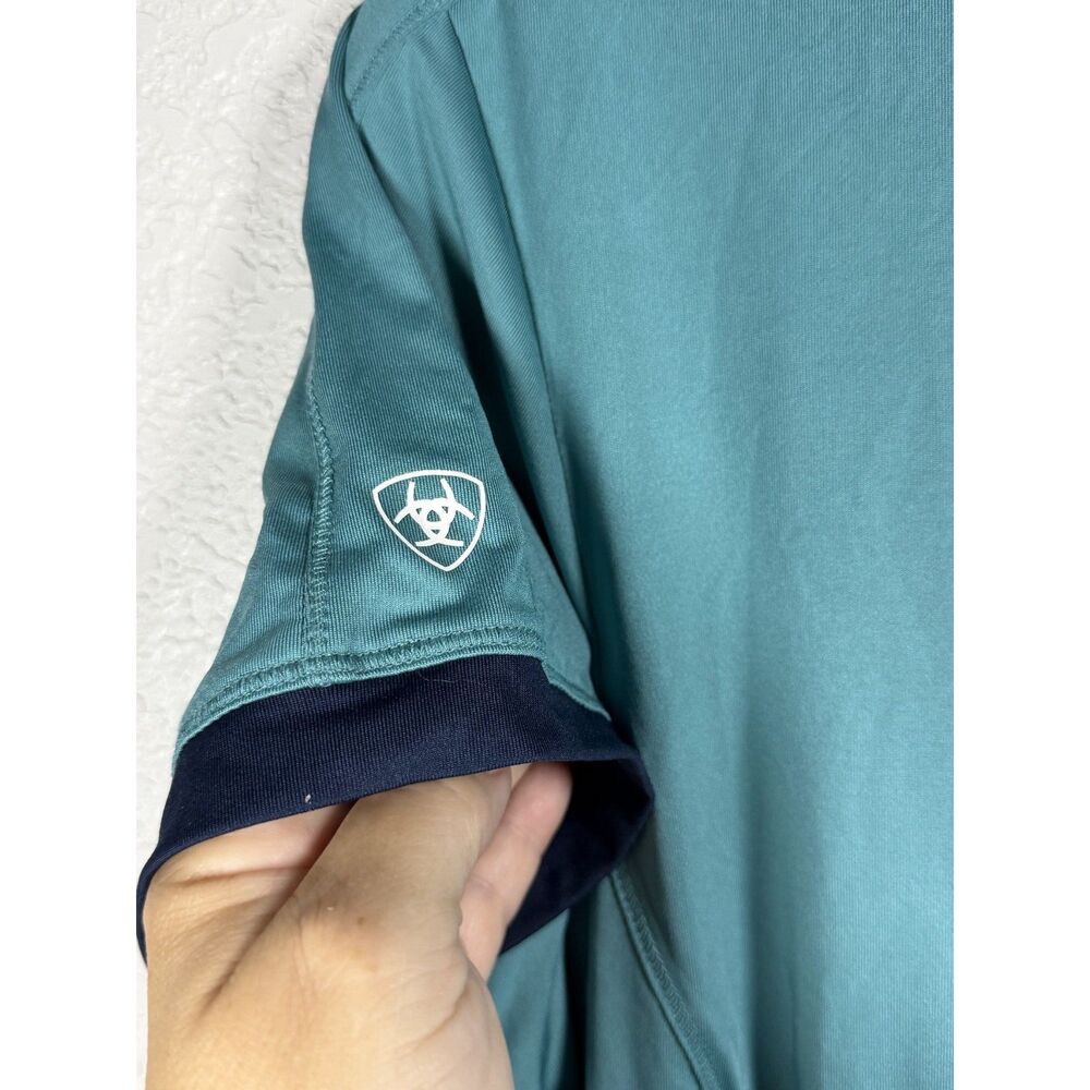 AriatTEK Womens Bandera 1/4 Zip Polo Shirt Teal Sun Protection Top NWT Size XXL - Picture 5 of 14
